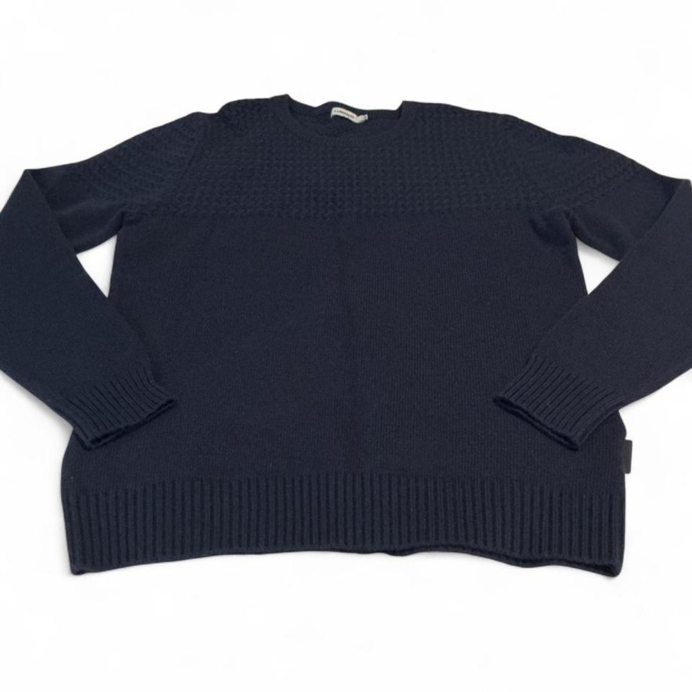 J.Lindeberg‎ Jimmy Yoke Structure Sweater Mens Large Navy Blue Wool Blend